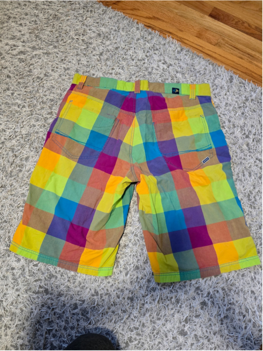 Men's Enyce Multi-Color Plaid Flat Front Shorts Size 38